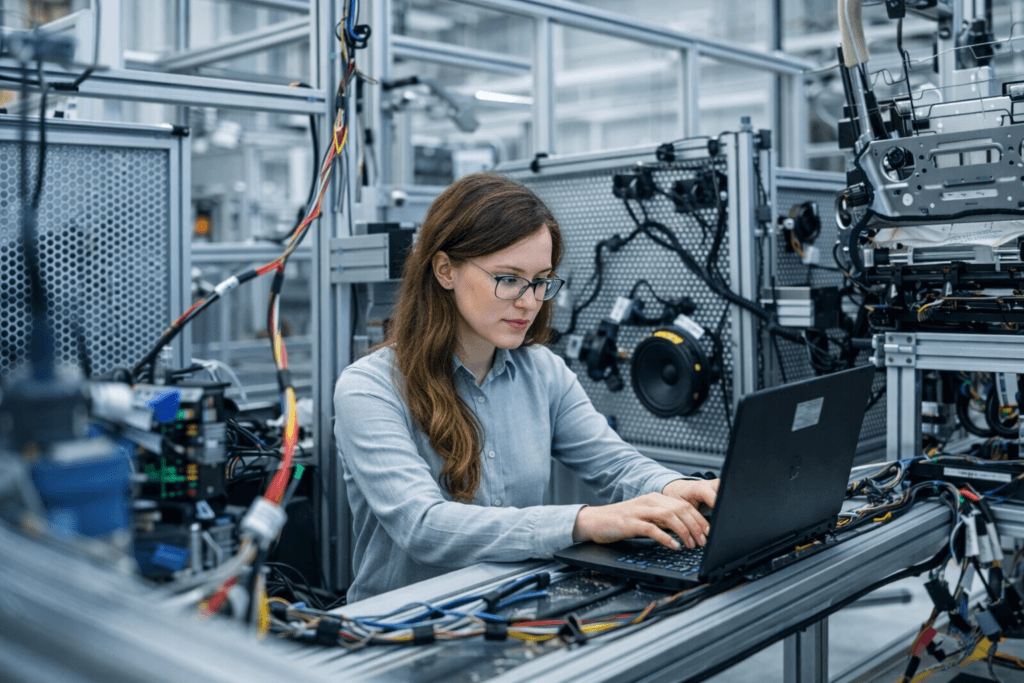 engineer aan het werk